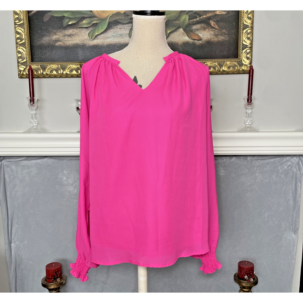 Unbranded Hot Pink Lightweight Blouse Large